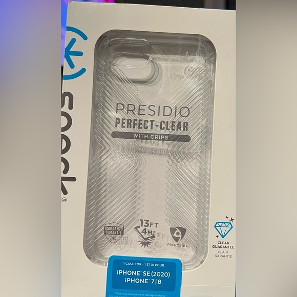 Speck Apple iPhone‎ 7/8 Presidio Perfect Clear Case - W grips - Picture 1 of 2